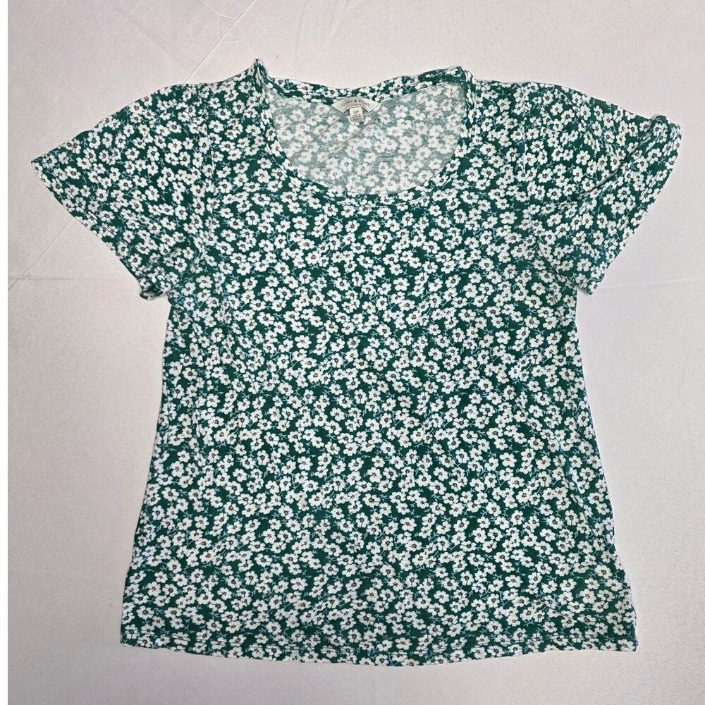 Lucky Brand Large Short Sleeve Floral Print Size S